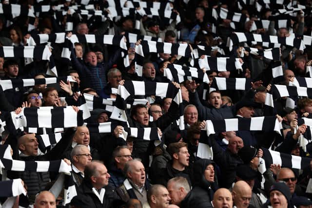 Spurs fans at The City Ground.