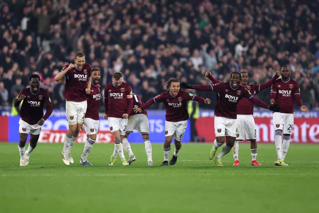 West Ham win on penalties.