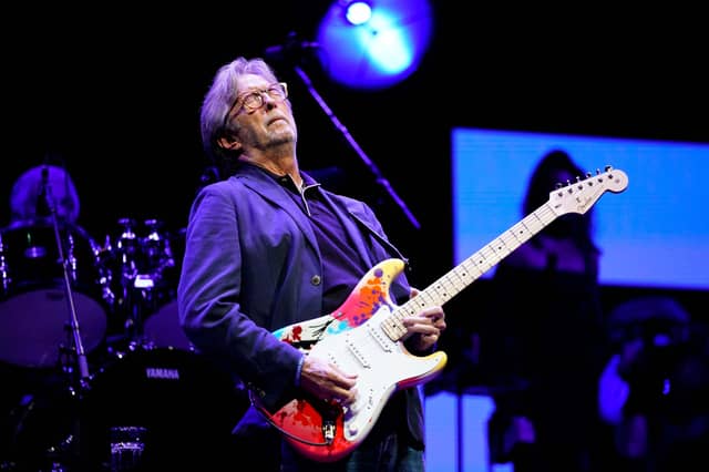 Rock legend Eric Clapton at the Royal Albert Hall