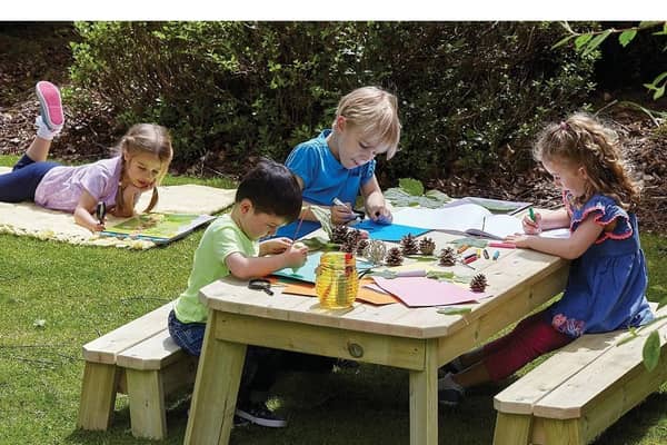 High-quality wooden playsets designed for use in nurseries make for incredibly reliable and sturdy products for home use