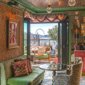 The view of the London skyline from Flute bar in Broadwick Soho. Credit: Broadwick Soho