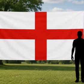 The England flag sports banner is available from Wowcher from £3.99