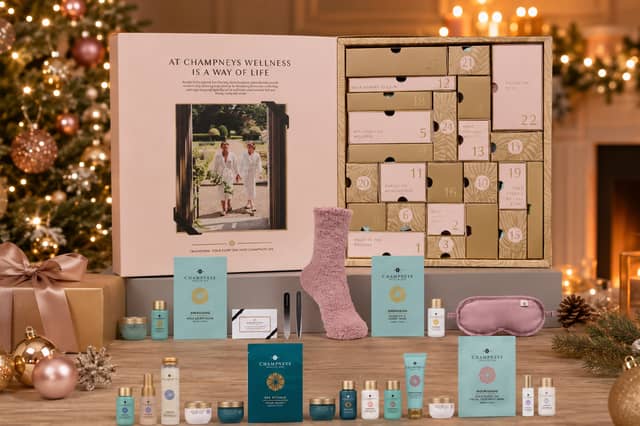 Champneys’ 24 Days of Spa Glow Advent Calendar contains 24 spa-inspired treats and a £59+ Twilight Spa Evening voucher behind Door 24.
