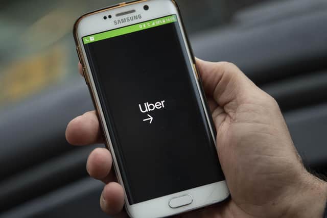 The Uber app. Photo by Matthew Horwood/Getty Images