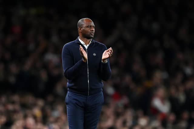 PRAISE: For Leeds United from Crystal Palace boss Patrick Vieira, above, ahead of Tuesday's trip to Elland  Road. Photo by Shaun Botterill/Getty Images.