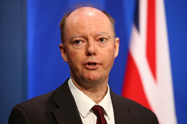 Britain's Chief Medical Officer for England Chris Whitty. (Photo by Hollie Adams - WPA Pool/Getty Images)