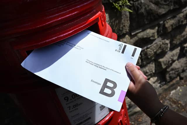 An envelope containing a Postal Vote for the upcoming UK General Election (Pic: Paul Ellis/AFP via Getty Images)