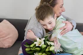 Tasha with eight year old son Archie for MammaKind's Hour To Give initiative