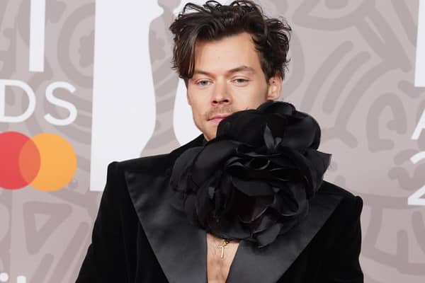 Harry Styles attending the Brit Awards 2023 at the O2 Arena, London. Picture date: Saturday February 11, 2023.
Picture Ian West/PA