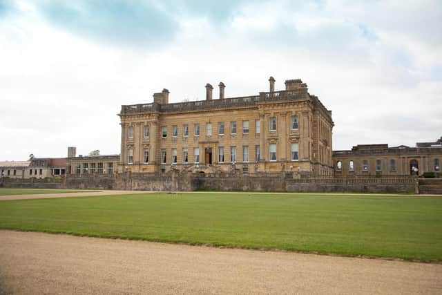 The imposing rear facade of Heythrop Park