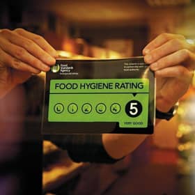 Food Hygiene Rating sticker.