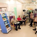 Author Michael Rosen reads to families at The Evelina Hospital