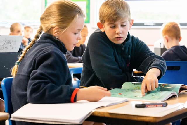 Pupils at Langley Park Primary School