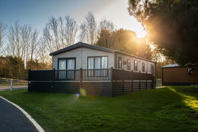 One of the Victory Leisure Homes lodge accommodations. Image: Prestige Country Parks