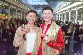 Olly with Keith, his doppelganger