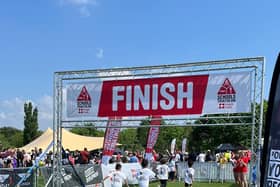 The Finish Line of the Royal Russell Schools Triathlon 2024