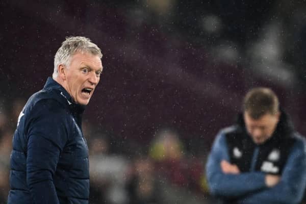 West Ham United manager David Moyes reacts during his team's defeat to Newcastle United.