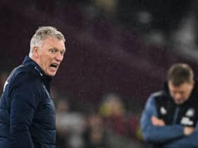 West Ham United manager David Moyes reacts during his team's defeat to Newcastle United.