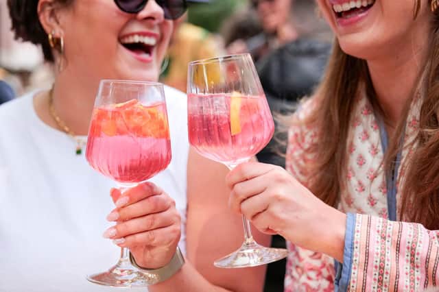 Lillet Rhubarb Rosé Spritz
