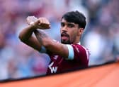 Lucas Paqueta of West Ham during the Premier League match between West Ham United and Tottenham Hotspur at London Stadium on August 31, 2022 in London, United Kingdom. (Photo by Marc Atkins/Getty Images)