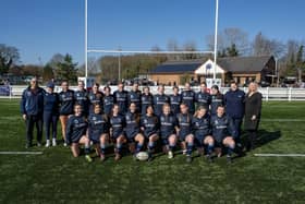 (Left to right) Coaches Mark Cuschieri, Mandy Crancknell, Hollie Weston and Bellway sales negotiator Nadine Buckley with the Eton Manor RFC under-16 girls’ team.