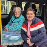 Flora and Loredana out on the minibus