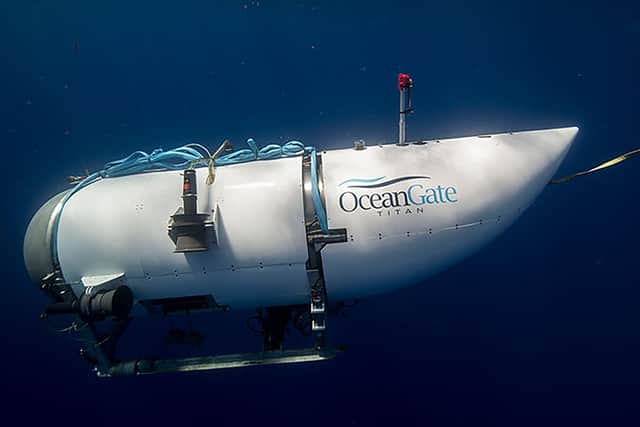 The submersible tourist vessel named Titan - rescue teams are continuing the search for Titan which went missing during a voyage to the Titanic shipwreck with British billionaire Hamish Harding among the five people aboard