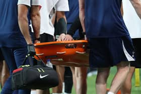 Maddison was stretchered off during Tottenham's friendly against Newcastle in Seoul (Photo by Chung Sung-Jun/Getty Images)