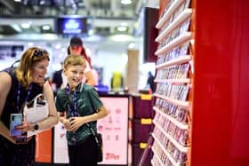 Enjoying the London Card Show.