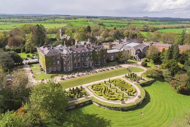 An aerial view of Nidd Hall and its grounds