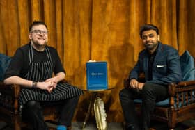 Head chef, Thomas Law, and owner Jay Rahman with the Prithvi cookbook