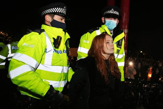 Patsy Stevenson was arrested by police at the vigil on March 13 (Getty Images)