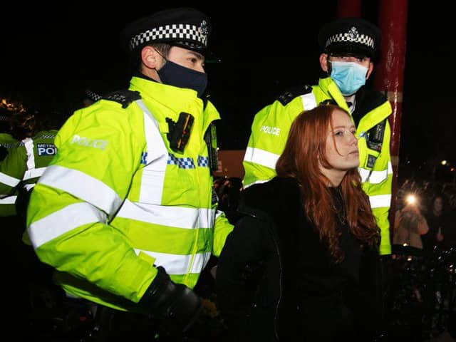 Patsy Stevenson was arrested by police at the vigil on March 13 (Getty Images)