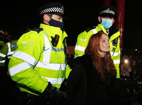 Patsy Stevenson was arrested by police at the vigil on March 13 (Getty Images)