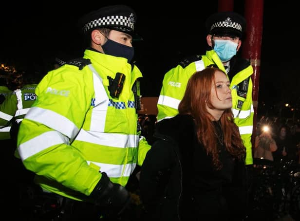 <p>Patsy Stevenson was arrested by police at the vigil on March 13 (Getty Images)</p>