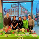 (Left to right) Specsavers Kingston Retail Director, Guy Loveday, Deputy Mayoress, Miss Angelina Kim, The Deputy Mayor of Kingston, Cllr Elizabeth Park, Victoria Futcher, Momentum Corporate Fundraising Manager and Paul Bhalla, Optometrist Director.