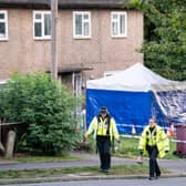 File photo dated 20/09/2021 of the scene in Chandos Crescent, Killamarsh, near Sheffield, where the bodies of John Paul Bennett, 13, Lacey Bennett, 11, their mother Terri Harris, 35, and Lacey's friend Connie Gent, 11, were discovered at a property. A series of "very stark" failures by the Probation Service contributed to the murders of a mother and three children by Damien Bendall, a coroner has concluded. Peter Nieto, the senior coroner for Derby and Derbyshire, said that while Bendall bore "primary responsibility" for the "brutal and savage" murders of Terri Harris, John Paul Bennett, Lacey Bennett and Connie Gent, there were "several very stark acts or omissions" by both the Probation Service and individuals that "accumulatively" contributed to the deaths. Issue date: Monday October 23, 2023.