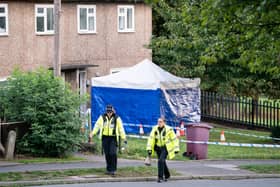 File photo dated 20/09/2021 of the scene in Chandos Crescent, Killamarsh, near Sheffield, where the bodies of John Paul Bennett, 13, Lacey Bennett, 11, their mother Terri Harris, 35, and Lacey's friend Connie Gent, 11, were discovered at a property. A series of "very stark" failures by the Probation Service contributed to the murders of a mother and three children by Damien Bendall, a coroner has concluded. Peter Nieto, the senior coroner for Derby and Derbyshire, said that while Bendall bore "primary responsibility" for the "brutal and savage" murders of Terri Harris, John Paul Bennett, Lacey Bennett and Connie Gent, there were "several very stark acts or omissions" by both the Probation Service and individuals that "accumulatively" contributed to the deaths. Issue date: Monday October 23, 2023.