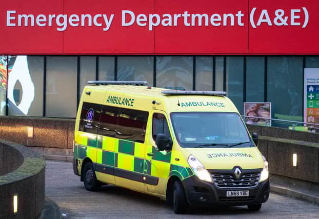 File photo dated 06/01/22 of an ambulance outside a Accident and Emergency Department as more than 15,000 ambulance workers across 11 trusts in England and Wales start voting on Monday on whether to strike over pay. Members of the GMB union are being balloted in the coming weeks amid continuing industrial unrest in many sectors of the economy. Issue date: Monday October 24, 2022.