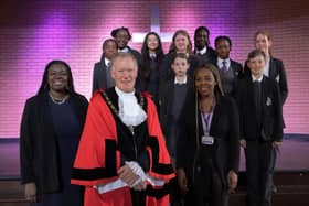 Mayor of Bromley with Bishop Justus Students.