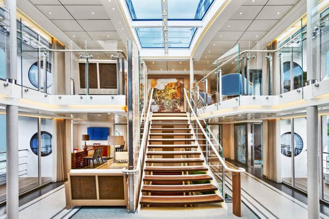 The longship's atrium and lobby. Image: Viking