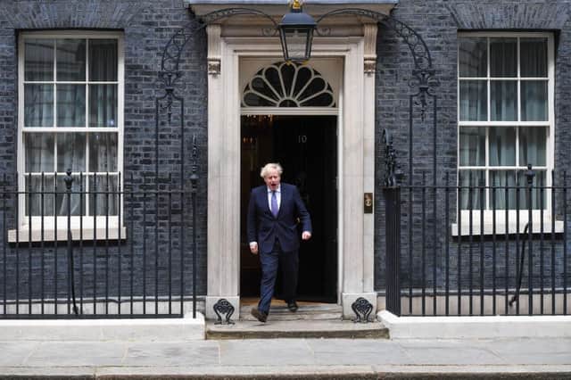 Boris Johnson outside 10 Downing Street, the Prime Minister’s residence, which is one of the buildings which is opened to the public during the Open House Festival. (Getty Images)