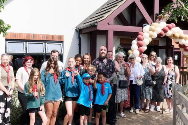 Pub GM and community hero's outside the new-look Pipe Major