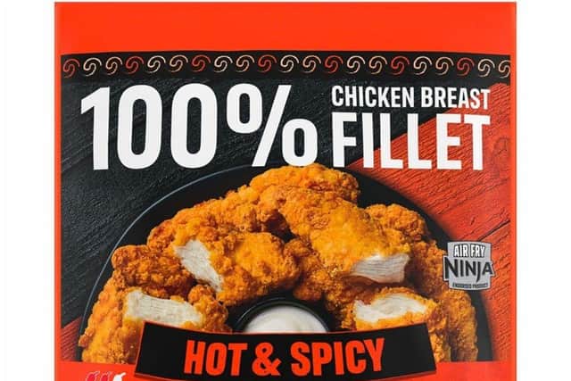 Hot & Spicy Chicken Tenders from Iceland's new chicken range.