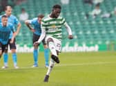 Odsonne Edouard playing for Celtic before he signed for Crystal Palace. (Photo by Steve  Welsh/Getty Images)