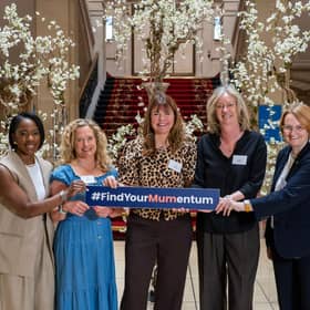 (L-R) Tobi Asare, Jenn Barnett, Joeli Brearley, Justine Roberts, and Josie Fraser attending The Open University's Mumentum panel event to discuss findings of the recent evidence review