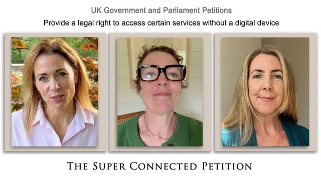 Dr Becky Foljambe, Olivia Colman and Kate Alderton support the Super Connected Petition