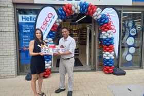 Mel Ahmet from Friends of Dewhurst at Cheshut Tesco Express.
