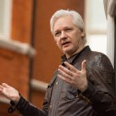 File photo dated 19/05/17 of Julian Assange speaking from the balcony of the Ecuadorian embassy in London,