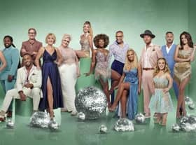 Strictly Come Dancing 2022 contestants James Bye; Kym Marsh, Hamza Yassin; Tyler West; Tony Adams; Kaye Adams; Jayde Adams; Helen Skelton; Fleur East; Richie Anderson; Molly Rainford; Matt Goss; Ellie Simmonds; Will Mellor; Ellie Taylor. BBC, Ray Burmiston